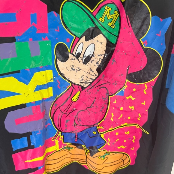 Vintage Disney Mickey 90's Retro Pull-Over Windbreaker size S - Picture 4 of 11